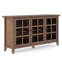 Simpli Home - Acadian SOLID WOOD 62 inch Wide Transitional Wide Storage Cabinet in - Rustic Natur...