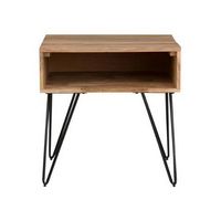 Simpli Home - Hunter SOLID MANGO WOOD and Metal 22 inch Wide Square Industrial End Side Table in ...