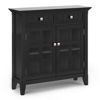 Simpli Home - Acadian SOLID WOOD 36 inch Wide Transitional Entryway Hallway Storage Cabinet in - ...