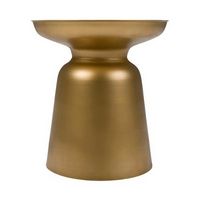 Simpli Home - Toby Round Contemporary Metal Accent Table - Gold