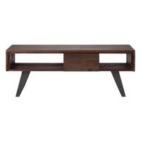 Simpli Home - Lowry Rectangular Modern Industrial Solid Acacia Wood 2-Drawer Coffee Table - Distr...