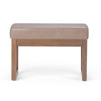 Simpli Home - Milltown 26 inch Wide Contemporary Rectangle Footstool Ottoman Bench - Ash Blonde