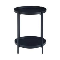 Simpli Home - Monet Industrial 17 inch Wide Metal Metal End Table in - Black