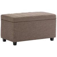 Simpli Home - Darcy Rectangular Traditional Wood/Engineered Wood Bench Ottoman With Inner Storage...