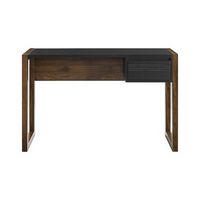 Walker Edison - Modern Fluted Storage Drawer Wood Computer Desk - Black