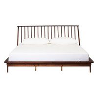 Walker Edison - King Mid Century Modern Solid Spindle Bed Headboard - Wood