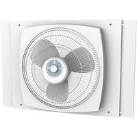 Lasko - 16&quot; Electrically Reversible Window Fan with Storm Guard - White