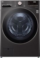LG - 4.5 Cu. Ft. High-Efficiency Stackable Smart Front Load Washer with Steam and Built-In Intell...