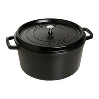 Staub - Cast Iron 13.25-qt Round Cocotte - Black Matte