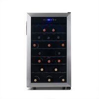 NewAir - Freestanding 50 Bottle Compressor Wine Fridge, Adjustable Racks , Exterior Digital Therm...