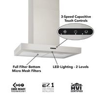 Broan Elite - 30 inches - Wall Range Hood - Silver
