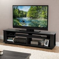 CorLiving - Bakersfield TV Stand, For TV%27s up to 85&quot; - Ravenwood Black
