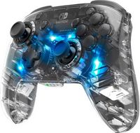 PDP - Afterglow LED Wireless Deluxe Gaming Controller: Multicolor - Nintendo Switch - Transparent