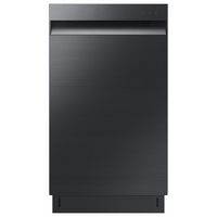 Samsung - 18" Compact Top Control Built-in Dishwasher with Stainless Steel Tub, 46 dBA - Black St...