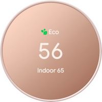 Google - Nest Smart Programmable Wifi Thermostat - Sand