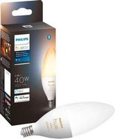 Philips - Hue E12 Bluetooth 40W Smart Candelabra LED Bulb - White Ambiance