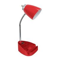 Limelights - Gooseneck Organizer Desk Lamp with iPad Tablet Stand Book Holder and Charging Outlet...