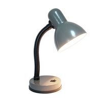 Simple Designs - Basic Metal Desk Lamp with Flexible Hose Neck - Gray
