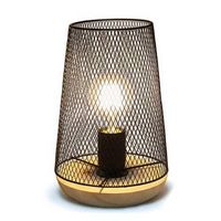 Simple Designs - Wired Mesh Uplight Table Lamp - Black