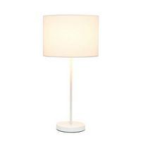 Simple Designs - Stick Lamp with Fabric Shade - White