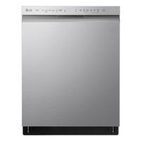 LG - 24&quot; Front Control Smart Built-In Stainless Steel Tub Dishwasher with QuadWash, and 48dba - S...