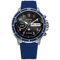 Citizen - CZ Smart HR Heart Rate Smartwatch 46mm Blue Silicon Stainless Steel watch, Powered by G...