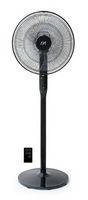 Sunpentown - 16″ DC-Motor Energy Saving Stand Fan with Remote and Timer - Piano Black