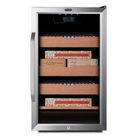 Whynter - 4.2 cu.ft. Cigar Cabinet Cooler and Humidor with Humidity Temperature Control - Silver