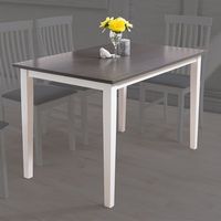 CorLiving - Michigan Two Tone White and Gray Dining Table - White/Gray