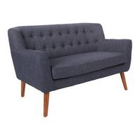 OSP Home Furnishings - Mill Lane Loveseat in Fabric with Coffee Legs - Navy