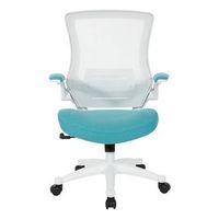 Office Star Products - White Screen Back Manager%27s Chair - Linen Turquoise