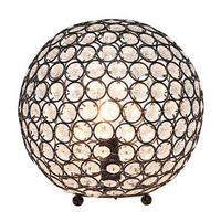Elegant Designs - Elipse 10 Inch Crystal Ball Sequin Table Lamp
