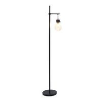 Lalia Home - 1 Light Beacon Floor Lamp with Clear glass shade - Matte Black