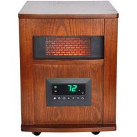 Lifesmart - 6 Element Infrared Heater Wood Cabinet - Brown