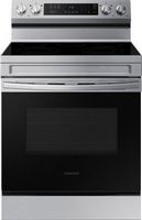 Samsung - 6.3 cu. ft. Freestanding Electric Range with Rapid Boil, WiFi &amp; Self Clean - Stainless ...