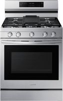 Samsung - 6.0 Cu. Ft. Freestanding Gas Convection+ Range with WiFi and No-Preheat Air Fry - Stain...