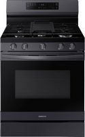 Samsung - 6.0 cu. ft. Freestanding Gas Range with WiFi, No-Preheat Air Fry &amp; Convection - Black S...