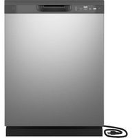 GE - Front Control Built-In Dishwasher with 59 dBA - Stainless steel