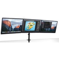 Mount-It! - Fully Adjustable Triple Computer Monitor Mount up to 27" - Black