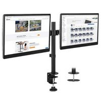 Mount-It! - Full Motion Dual Monitor Desk Mount up to 32&quot; - Black