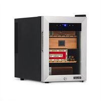 NewAir - 250 Count Cigar Humidor with Opti-Temp Heating and Cooling Function, Spanish Cedar Shelv...