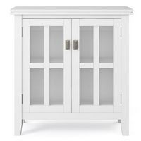 Simpli Home - Artisan SOLID WOOD 30 inch Wide Transitional Low Storage Cabinet in - White