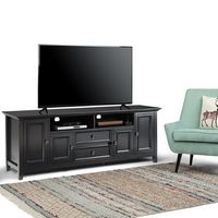 Simpli Home - Amherst SOLID WOOD 72 inch Wide Transitional TV Media Stand in Hickory Brown For TV...