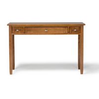 Simpli Home - Warm Shaker SOLID WOOD Rustic 48 inch Wide Writing Office Desk - Light Golden Brown