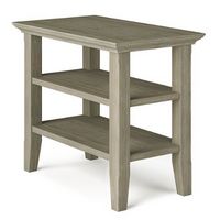Simpli Home - Acadian SOLID WOOD 14 inch Wide Rectangle Transitional Narrow Side Table in - Distr...