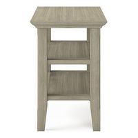 Simpli Home - Acadian SOLID WOOD 14 inch Wide Rectangle Transitional Narrow Side Table in - Distr...