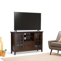 Simpli Home - Artisan SOLID WOOD 53 inch Wide Transitional TV Media Stand in Russet Brown For TVs...