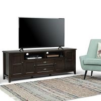 Simpli Home - Burlington Solid Wood 72 inch Wide Transitional TV Media Stand For TVs up to 80 inc...