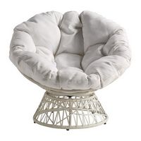 OSP Home Furnishings - Papasan Chair - White