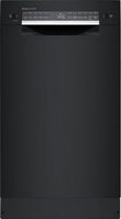 Bosch - 300 Series 18&quot; Front Control Smart Built-In Dishwasher with 3rd Rack and 46 dBA - Black